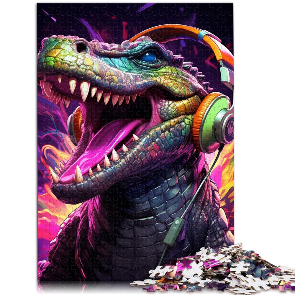 Puzzle mit Tiermotiven, Nilkrokodile, 1000 Teile, Puzzle für Erwachsene, Holzpuzzle, Familienspiel, Stressabbau, schwieriges Herausforderungspuzzle, 1000 Teile (50 x 75 cm)