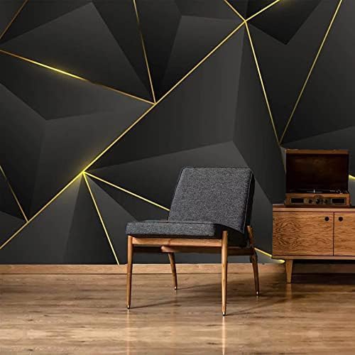 Abstrakter Geometrischer Goldstreifen 3D Tapeten Wanddekoration Fototapete Sofas Wohnzimmer Wandbild Schlafzimmer-250cm×170cm