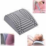 Back Stretcher, Neck Back Stretcher,Back Stretcher for Lower Back Pain Relief, Chronic Lumbar Support Stretcher,Neck and Back Stretcher, Multi-Level Adjustable Spine Board for Herniated Disc (grey)