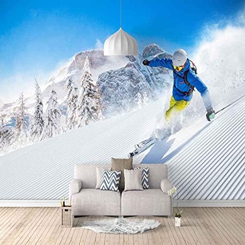 Skifahren Im Winter 3D Tapeten Wanddekoration Fototapete Sofas Wohnzimmer Wandbild Schlafzimmer-400cm×280cm