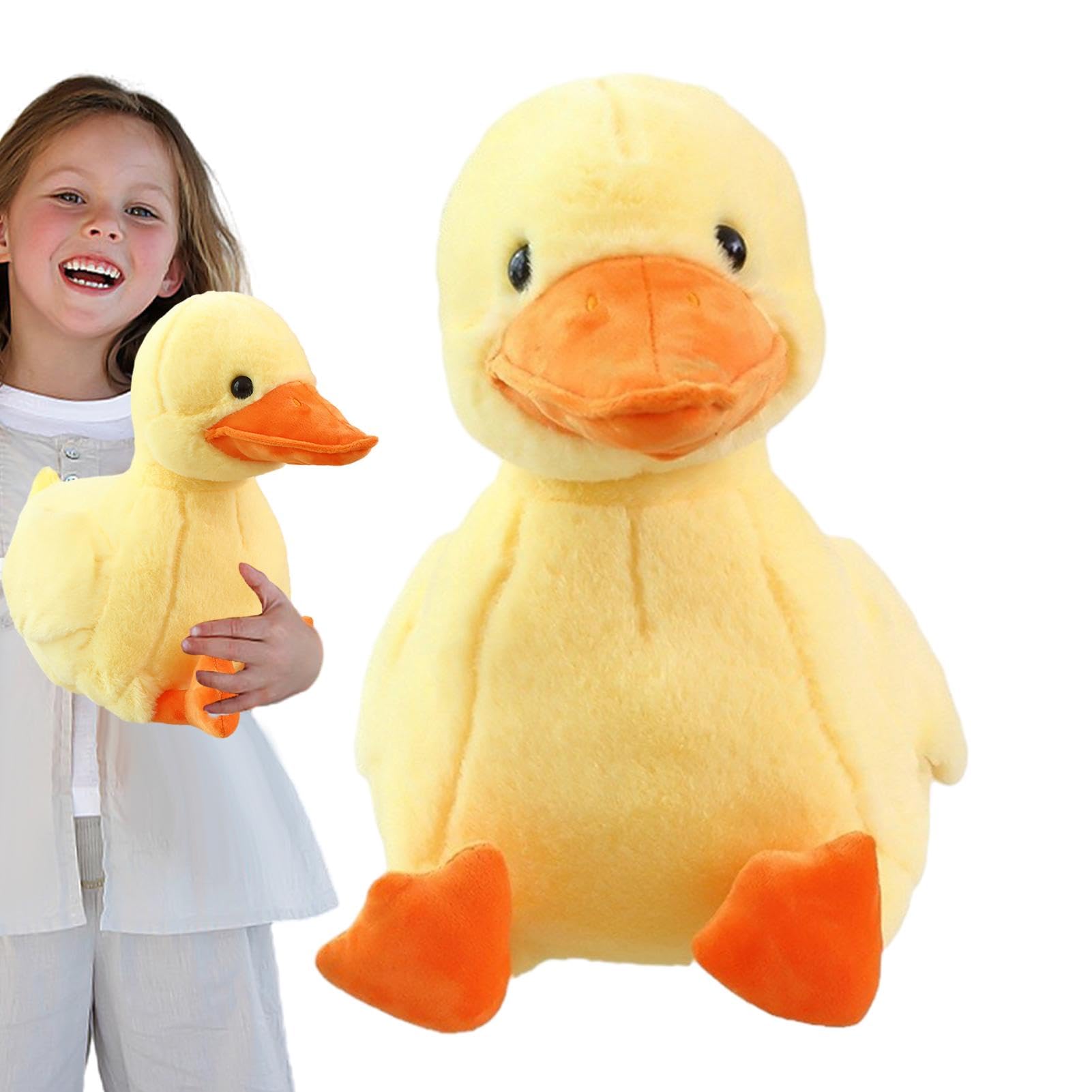 LPORF Gelbe Ente Stofftier Plüsch,Süße gelbe Enten-Plüschtiere - Weiche, kuschelige Spielbegleiter, Geschenk für Kinder und Erwachsene, Lernspielzeug, Weihnachtsstrumpffüller