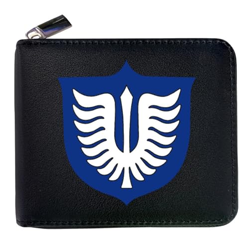 RYNDEX Berse-rk Anime Wallet, Leder Geldbörse mit Reißverschluss-Design, Geldbörse Geldbeutel Portemonnaie für Geschenkidee(Color:Black 2)