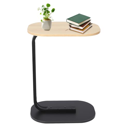 C Förmiger Beistelltisch Höhenverstellbarer Kleiner Couchtisch Sofatisch Wohnzimmertisch Modern Mobiler Kaffeetisch Side Table Kann um 360 Grad Gedreht und in Verschiedenen Winkeln Geneigt Werden