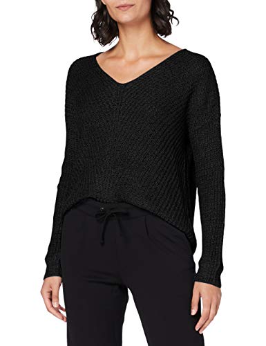 JDY Damen JDYnew Megan L/S KNT Noos Pullover, Black, S