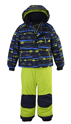 first instinct by killtec FISW 5 MNS Jckt and PNTS 3 in 1 Skioverall/Schneeanzug mit abzippbarer Hose und Kapuze, Lime, 110/116