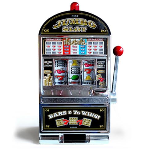 Brickddyin Mini Slot Machine Coin Bank, Geräusche und Arbeitsstab, Coin Pusher Machine -(Dome Version)