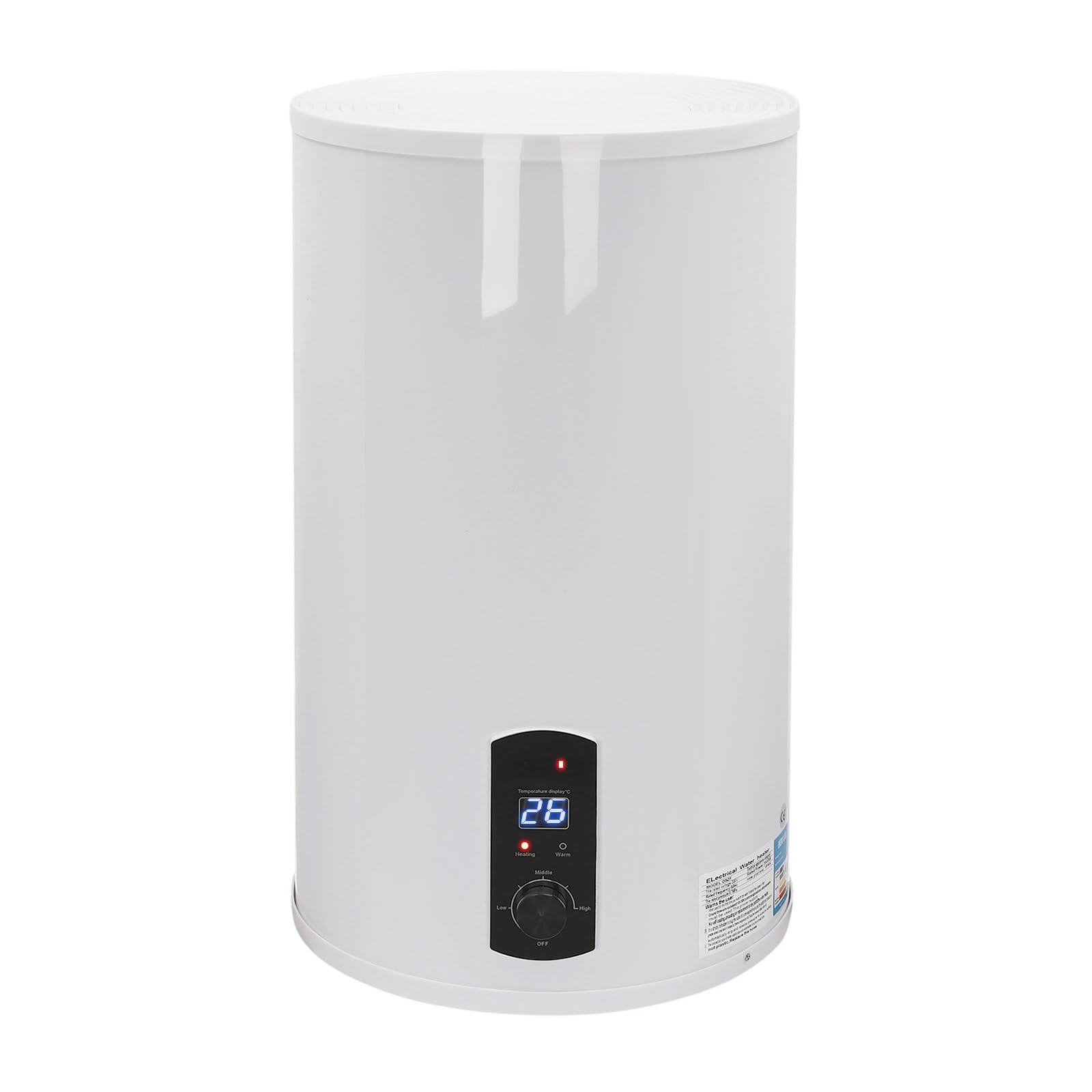 70L Elektrospeicher Warmwasserspeicher, Wandbefestigung Elektro Warmwasserspeicher Boiler, Vertikal Smart Boiler 2000W, mit LED Bildschirm, praktische Dusche, 220V