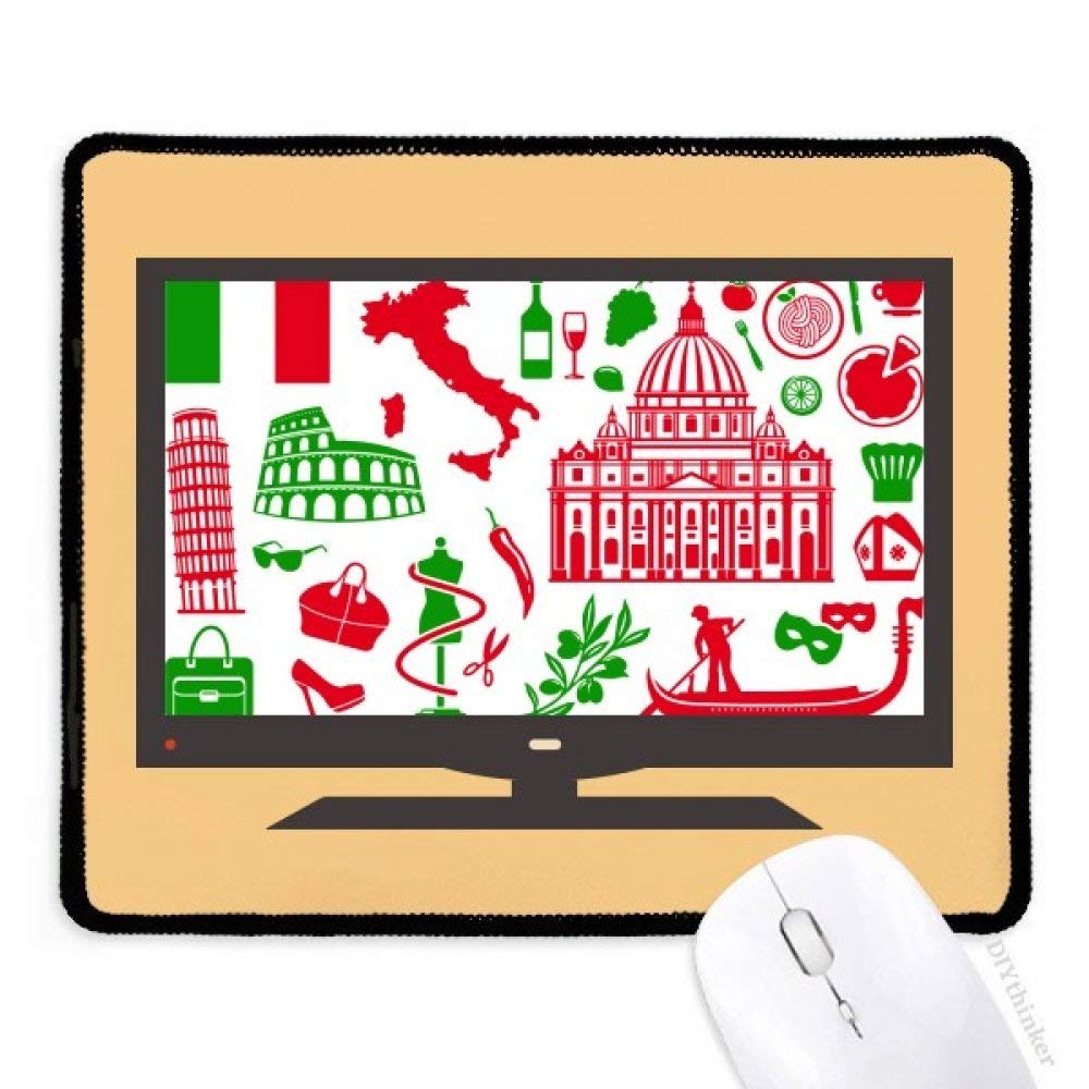 beatChong Italien-Flaggen-römische Theater Computer Mouse Pad Anti-Rutsch-Gummi Mousepad Spiel Büro