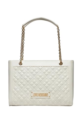 Love Moschino QUILTED PU WEISS TASCHE, Weiß