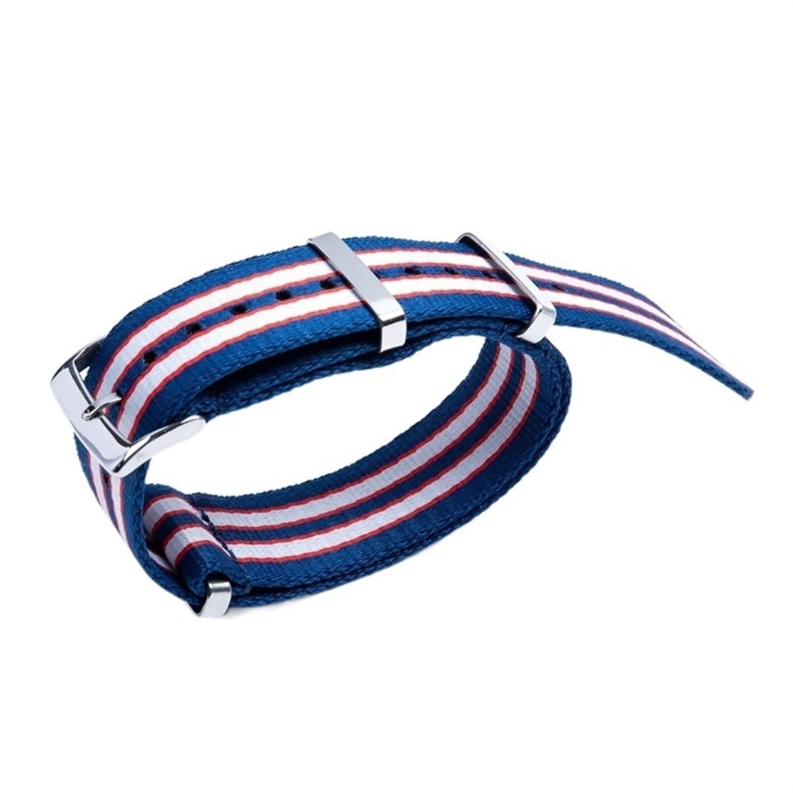 IOTUP 20 mm schweißfestes, weiches Uhrenarmband aus Segeltuch, Nylon, Uhrenzubehör, passend für Omega-Armband für Speedmaster 300 AT150 Aqua Terra Gürtel, 21 mm, Achat