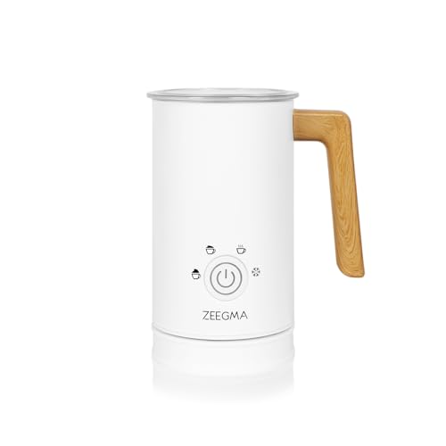 ZEEGMA MILKEE Milchaufschäumer Leistung 500 W Kapazität 650 ml Aufschäumen von warmer und kalter Milch für Cappuccino, Antihaftbeschichtung, Coffee Latte, Kakao, Touch-Bedienfeld