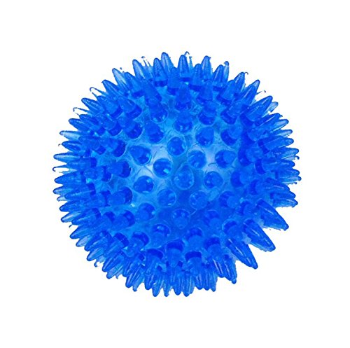 BZVCRTYKL Langlebiges Kauspielzeug for Hunde, Beißring, interaktives, quietschendes Training, Spielzeug for Haustiere, DT036, Ring, Blau/84 (Color : Blue, Size : 3.5")