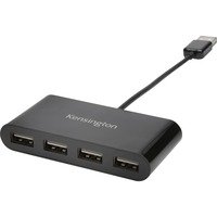 Kensington K39120EU USB 2.0 Hub mit 4 Anschlüssen, Übertragungsgeschwindigkeit bis 5 Gbit/s - Plug-and-Play, Dell, Windows, Macbook