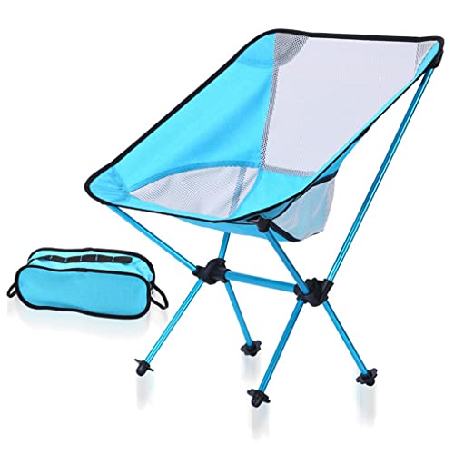 QYZUJIKL Outdoor Camping Klappstuhl Ultraleicht Tragbare Luftfahrt Aluminium Angeln Strand Picknick Mond Stuhl