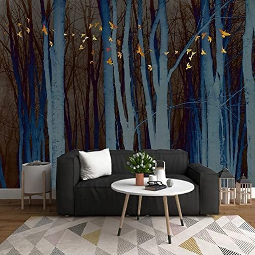 XLMING Handgemalte Abstrakte Wald-Landschaftskunst 3D Tapete Home Dekoration Wohnzimmer Sofa Schlafzimmer Tv Hintergrund Wand-150cm×105cm