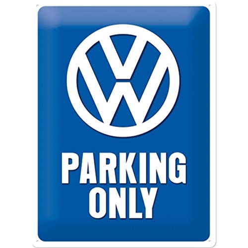 Nostalgic-Art Retro Blechschild, 30 x 40 cm, VW Parking Only – Volkswagen Bus Geschenk-Idee, aus Metall, Vintage Design