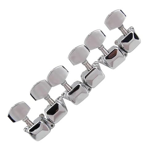 Strings Tuning Pegs Mechaniken Für Gitarre 3L 3R Klassische Gitarre Saitenstimmung Halbgeschlossene Stimmschraube Mechanik Metallknopf Teile (Color : Silver)