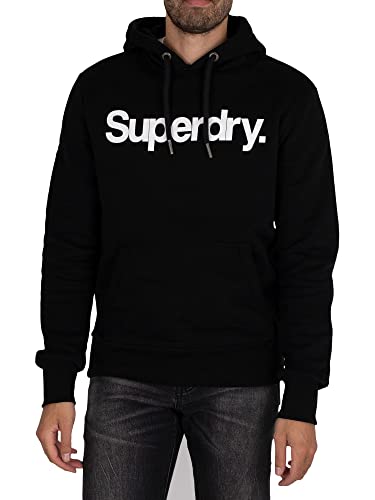 Superdry Herren Hoodie CL Hood Black Schwarz, Größe:XL