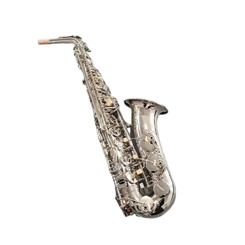 Alto Eb Tune Saxophon Messing Musikinstrument Nickel Lack Sax Mit Koffer Mundstück (Color : 01)