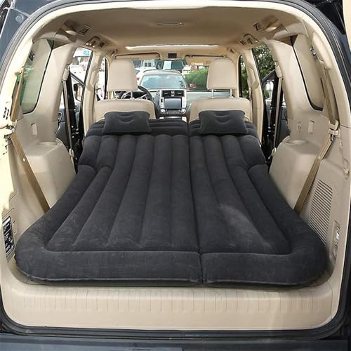 BDWXJP Auto Matratze Luftmatratze für Hyundai Equus 2010-2023, Auto Luftmatratzen Dickere Luftbett Matratzen - Beflockte + PVC - Für Reisen Camping Outdoor Aktivitäten,B/BLACK