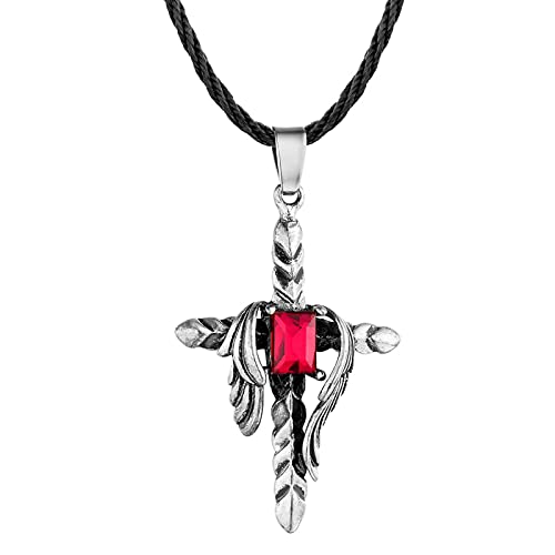 Belachick Charme Halskette Ketten Schmuck Herren Frauen Anhänger Necklace Gothic-Punk-Stil-Kreuz-Anhänger Für Männer S