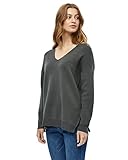 Peppercorn Damen Rosalia V-Ausschnitt Ärmel Strickpullover Grün | Herbst Pulli Größe L Langer Pullover, 3655 Beluga Green, L