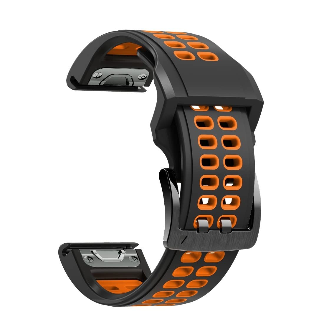 OPKDE Silikon-Lederarmband für Garmin Fenix 7 7X 5 5X Plus 6 6X Pro Smartwatch QuickFit Easyfit Armband 26 22 mm, QuickFit 22mm, Achat