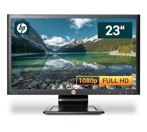 HP ZR2330w 23 Zoll Business Computer Monitor, Desktop Gaming Monitor, Full HD (VGA - DisplayPort - DVI - VESA), PC Bildschirm, Schwarz (Generalüberholt)