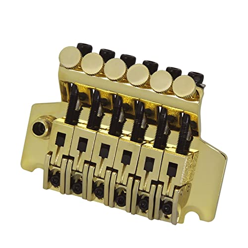 Gold Tremolo System Bridge Doppelverriegelung E-Gitarrenbrücke 42mm Mutter Gitarrebrücke