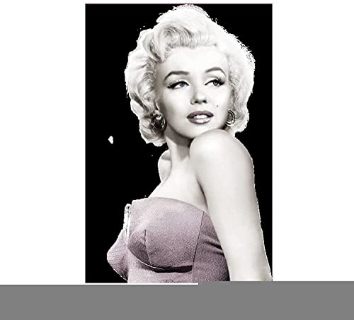 5D Diamant Painting Set FüR Erwachsene Und Kinder Filmstar und Sex-Bild Marilyn Monroe DIY Diamond Painting Kristall Strass Diamant Stickerei GemäLde 23.6"x35.4"(60x90cm) Kein Rahmen