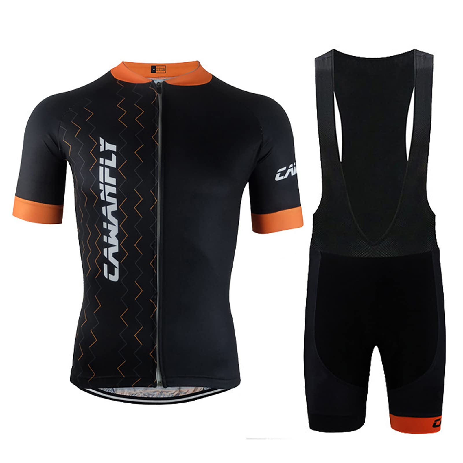 Fahrradbekleidung Herren Kurzarm|Radtrikot Männer Set|Radsportanzug Sommer,MTB Fahrradtrikot Cycling Oberteil und Radhose mit 19D Gel Sitzpolster,Bike Bekleidung Atmungsaktiv Schnell Trocknen(13,5XL)