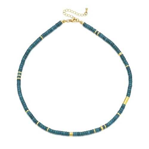 Belachick Retro Halskette Ketten Schmuck Herren Frauen Anhänger Necklace Böhmische Naturstein-Halskette, Modische Damen-Halskette, Trendige Accessoires, Sl911