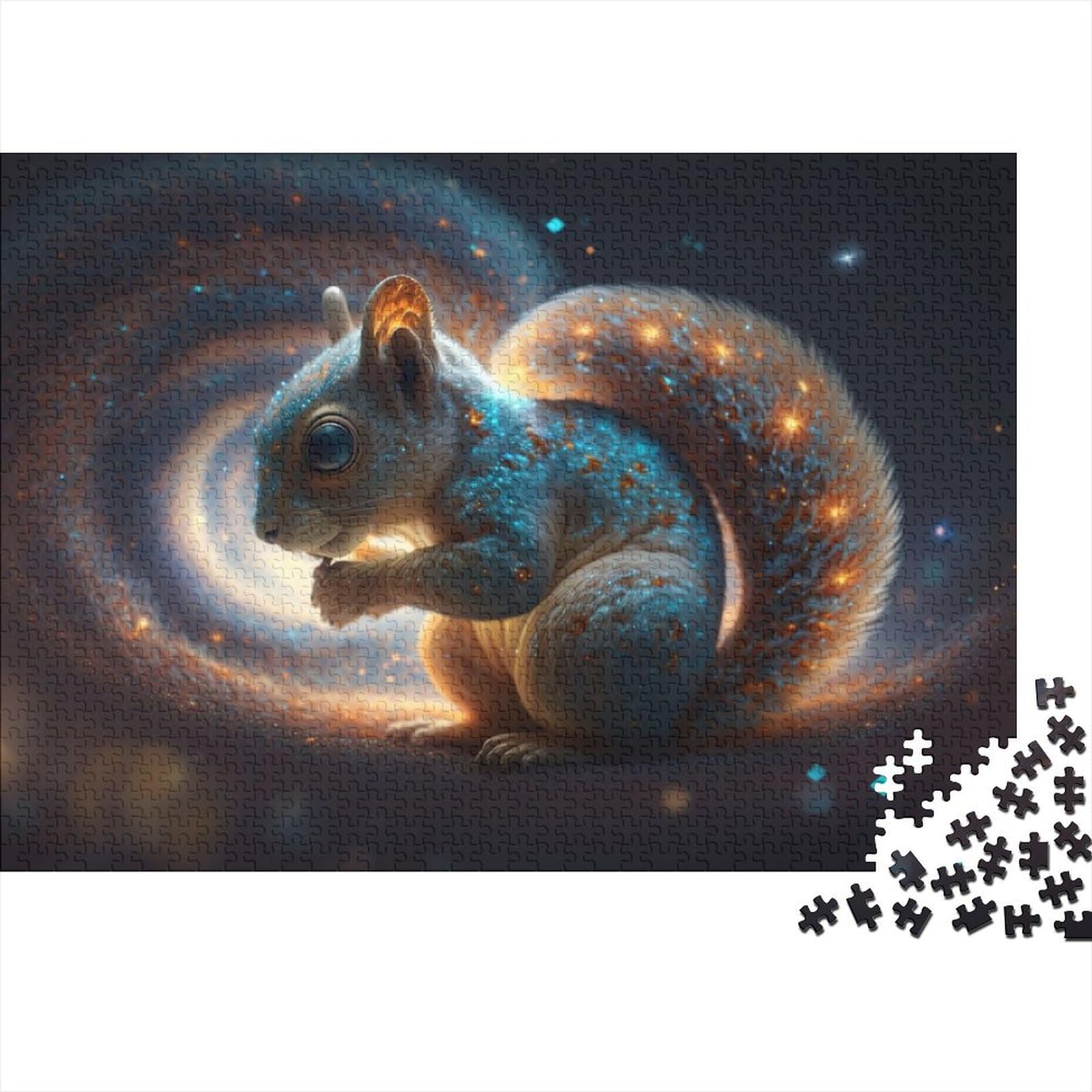 Süßes Eichhörnchen für Erwachsene, schwierige Puzzles mit 1000 Teilen für Erwachsene Teenager, Holzpuzzles für Erwachsene und Teenager (Größe 75x50cm)