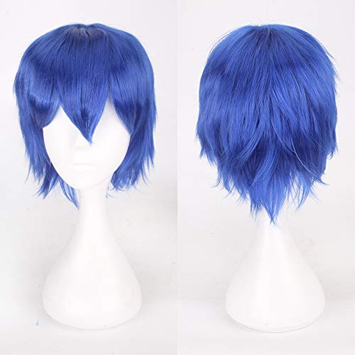 LINLINCD-Wig Anime Cosplay Perücke for Fasching Nachtleben CluI Party Dress Up Perücke Cosplay Anime Perücke Universal Farbe Harajuku Anti-Curled Herren Kurzhaar Anti-Curled Stil