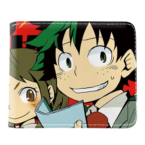 RYNDEX My He-ro Academ-ia Anime Geldbeutel, Bi-Fold Portemonnaie Klein, Kunstleder Geldbörse Brieftasche Wallet, für Kinder Fans(Color:Multicolor 3)