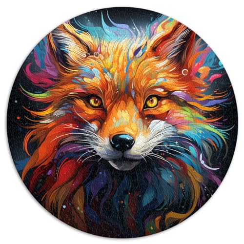 Puzzle-Geschenk, Psychedelischer Fuchs, Puzzle 1000 Teile, 67,5 x 67,5 cm, Familienpuzzle für Spaß bei Aktivitäten zu Hause, Geburtstagsgeschenk, Reisegeschenke,