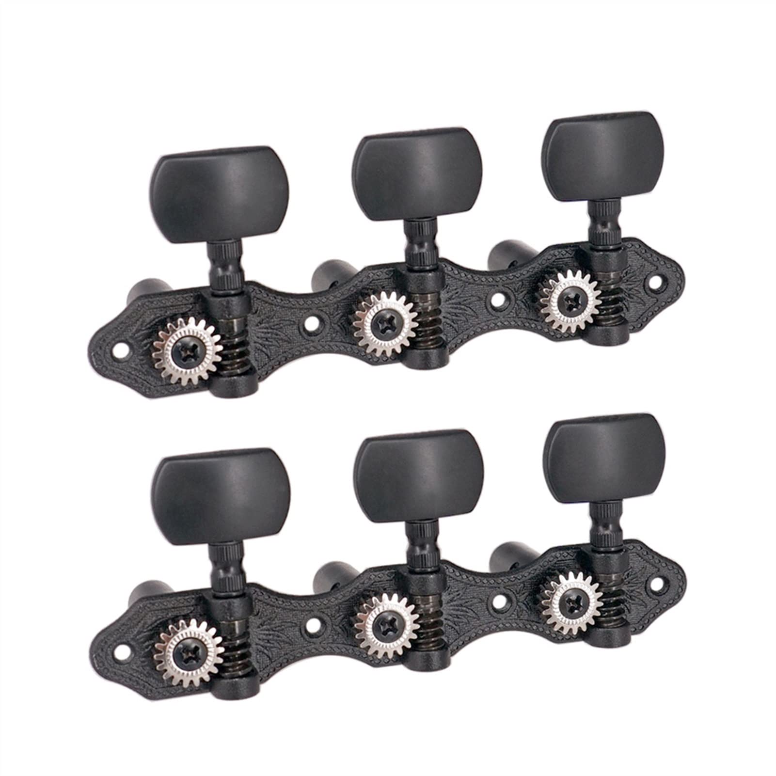 1 Paar 1:18 Black Classical Guitar Tuners Machine Heads Tuning Key Pegs Für Klassische Gitarre Stimmwirbel Mechaniken