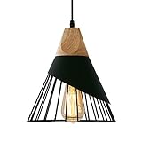 MAXDUYU Pendelleuchte Deckenlampe Schwarz Industrielle Vintage LED Pendellampe E27 Leuchtmittel,Retro Hängelleuchte für Loft Kaffee Bar