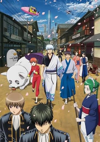 HfmQuisutron Jigsaw Puzzle 1000 Stücke Anime Gintama Poster Farbe Fähigkeit Spiel Für Die Ganze Familie Erwachsene Zq235Wk