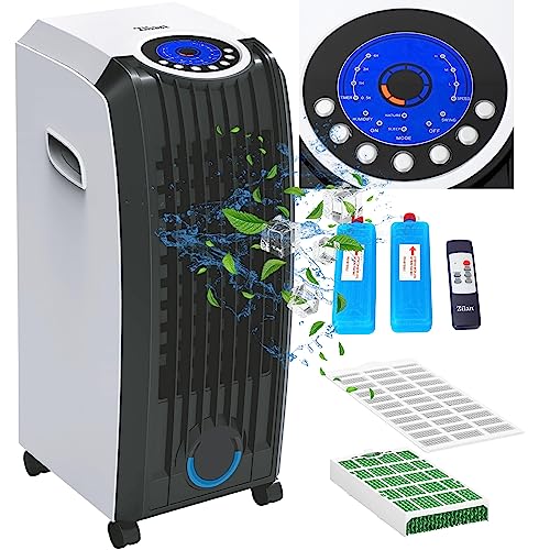 3in1 Aircooler | 8 Liter | Mobile Klimaanlage | Klimagerät | Luftreiniger | Klima | Ventilator mit Fernbedienung | Luftkühler | Luftbefeuchtung | Klima Anlage | Timer | 3 Stufen | Standventilator