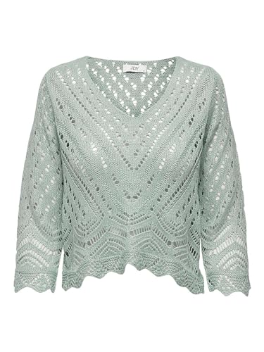 JdY Damen Jdynew Sun 3/4 Cropped KNT Noos Strickpullover, Jadeite, S EU