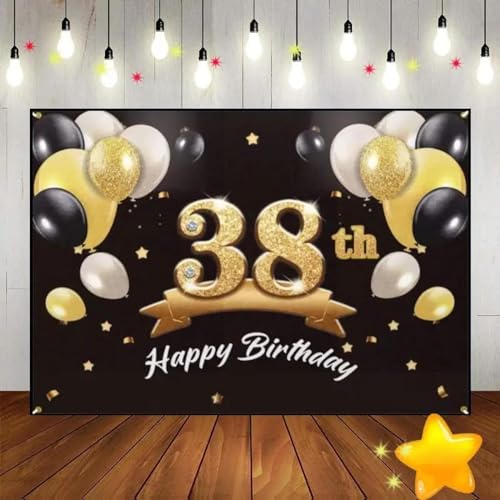 Alles Gute zum 36/37/38/39/40. Geburtstag Hintergrund für Fotografie Hintergrund Gold Blau Weiß Smash Cake Junge Photocall König Kulissen 350x230cm