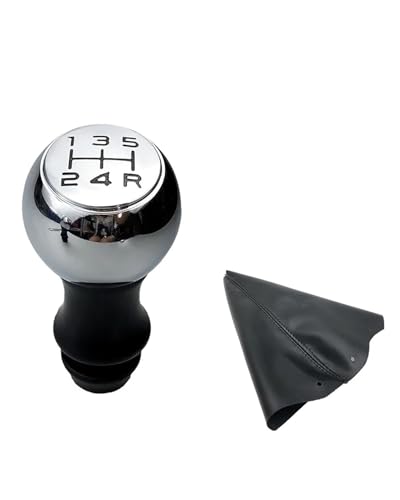 Schaltknauf Für Peugeot 106 206 306 406 107 207 307 407 301 308 2008 3008 C2 Mattchrom Auto Schaltknauf Hebel Shifter Hand Stick Shift knob(Chrome Black)