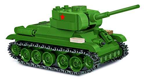 COBI Konstruktion Spielzeug Bausteine kleine Armee Panzer T-34/85 Tanks + Mauspad von Juminox Gratis