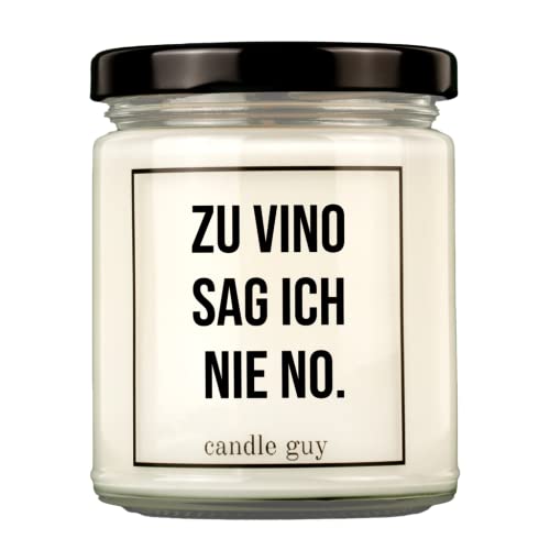 candle guy Duftkerze | Zu Vino sag ich nie no. | Handgemacht aus 100% Sojawachs | 70 Stunden Brenndauer