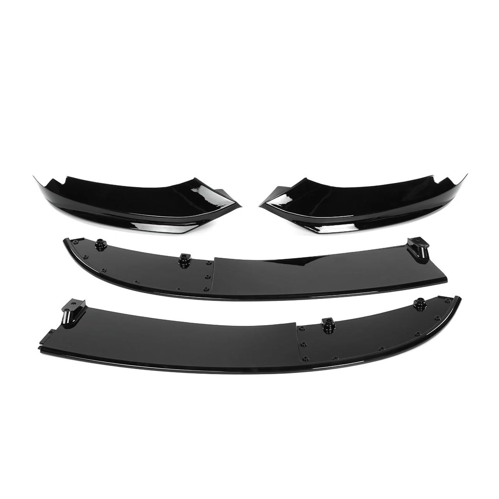 Splitter 4er-Serie Für F32 F33 F36 4er-Serie Sport 2014-2020 F32 Auto Frontstoßstange Lip Body Kit Spoiler Schutzabdeckung Seitensplitter Frontlippe(Glossy Black)