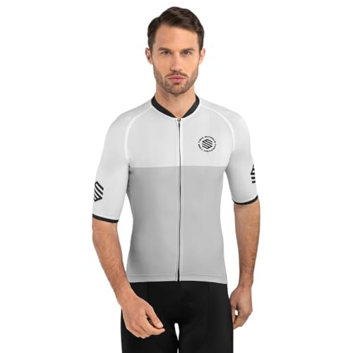 SIROKO - Radsporttrikots M2 Granfondo - XL - Weiß/Grau