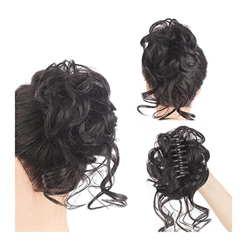 Haarknoten Erweiterung Messy Claw Clip Chignon Haarknoten Lockige Perücke Synthetische lockige gewellte Dutt Haarklammer in Dutt Messy Chignons Haarverlängerungen for Frauen Haarschmuck Damen (Color