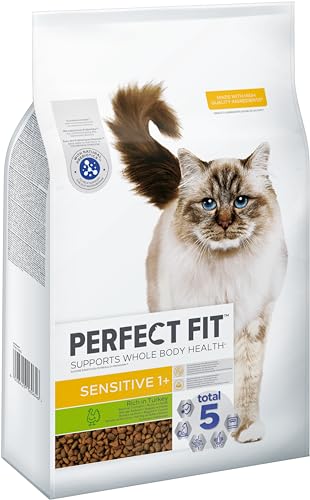 PERFECT FIT Adult Trockenfutter für erwachsene, sensitive Katzen ab 1 Jahr - Truthahn, 7 kg (1 Beutel)