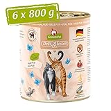 GranataPet DeliCatessen Kalb PUR, Nassfutter für Katzen, Futter ohne Getreide & ohne Zuckerzusätze, Katzenfutter mit hohem Fleischanteil & hochwertigen Ölen, 6 x 800 g